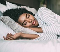 woman sleeping peacefully